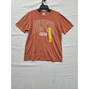 State of Mine Pumpkin Spice Heavyweight Cotton Jersey T-Shirt Rust Orange Medium